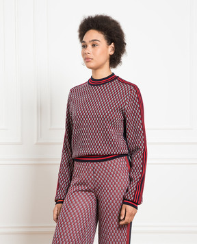 Balmain Sweater made of wool in a monogram pattern BF1KA003KE94