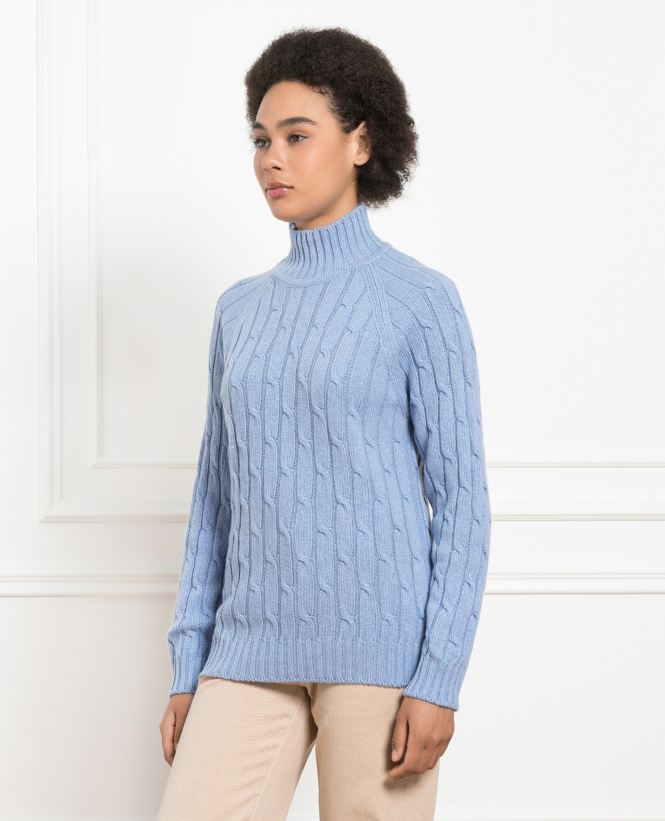 

Blue sweater made of cashmere in a textured pattern Babe Pay Pls, Light blue