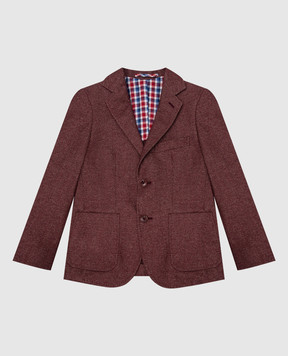 Stefano Ricci Children's burgundy jacket Y1RSGD2200WCT800