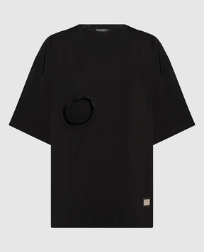 Dolce&Gabbana Black t-shirt with logo F8T21TFUGPS