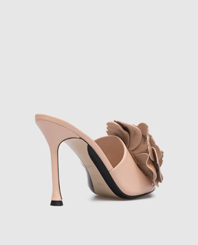 N21 Pink leather sandals with a rose 23ECPXNV15065