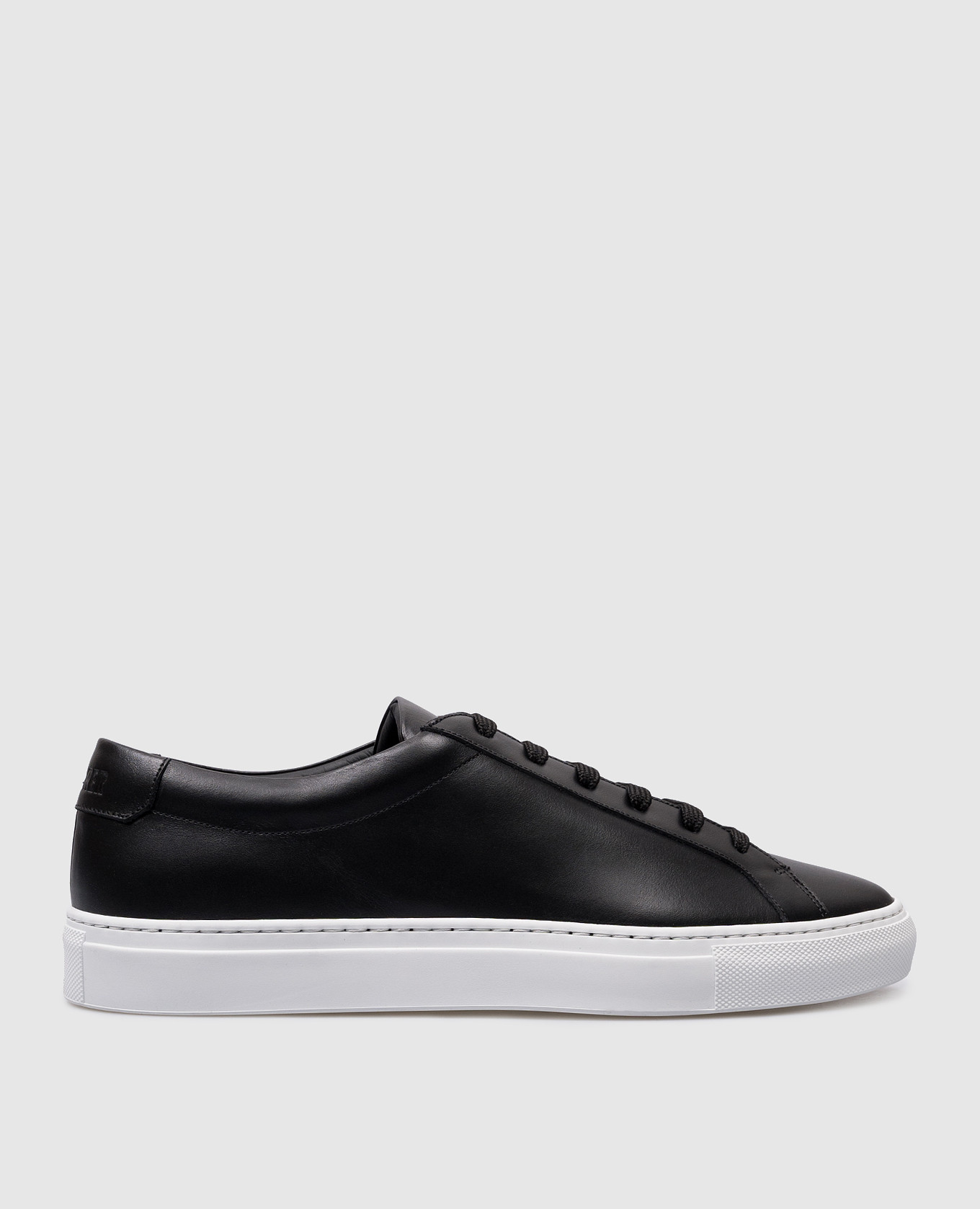 

BOLDINI black leather trainers with logo print MooRER, Черный