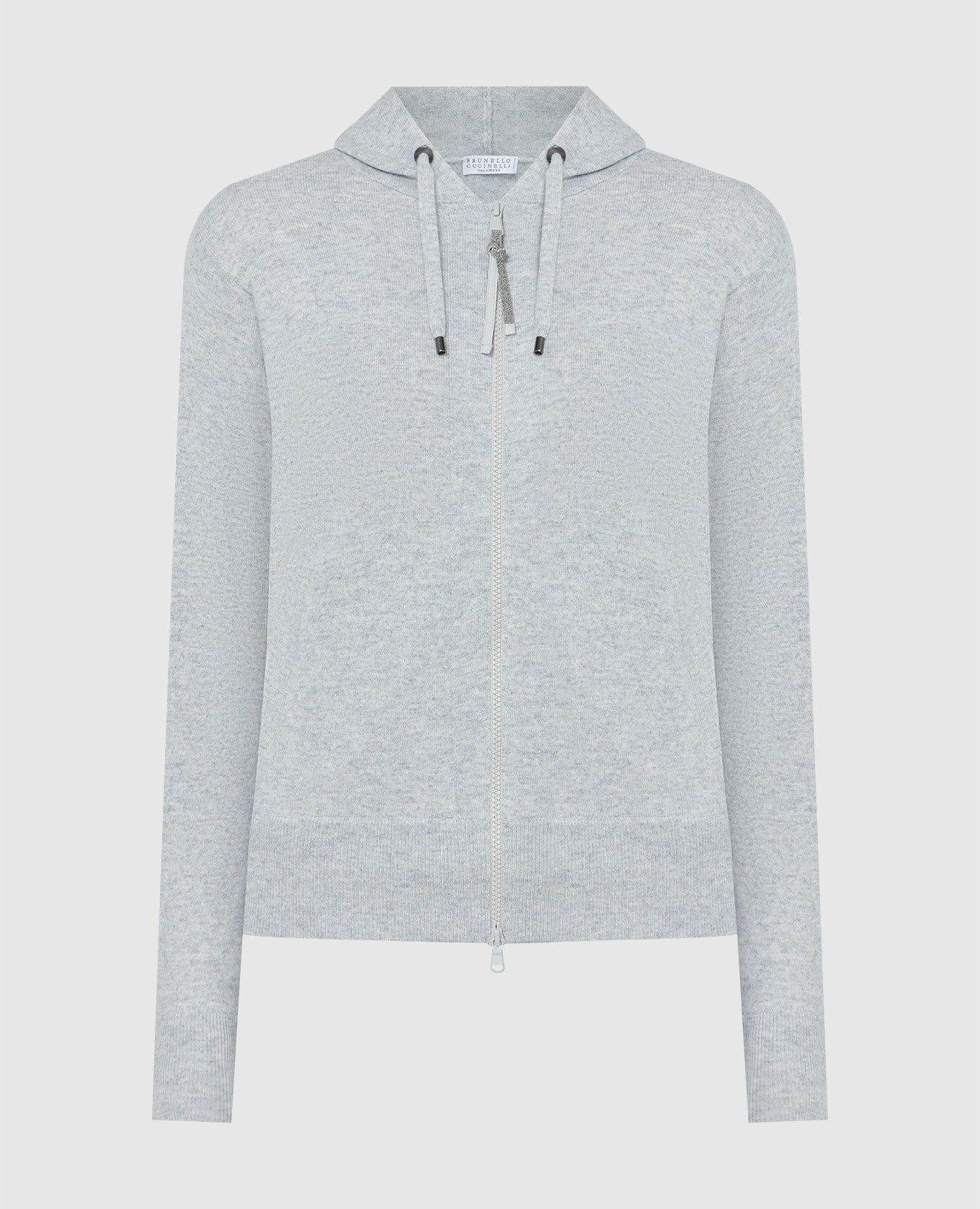 

Gray cashmere sports jacket with monil chain Brunello Cucinelli, Grey