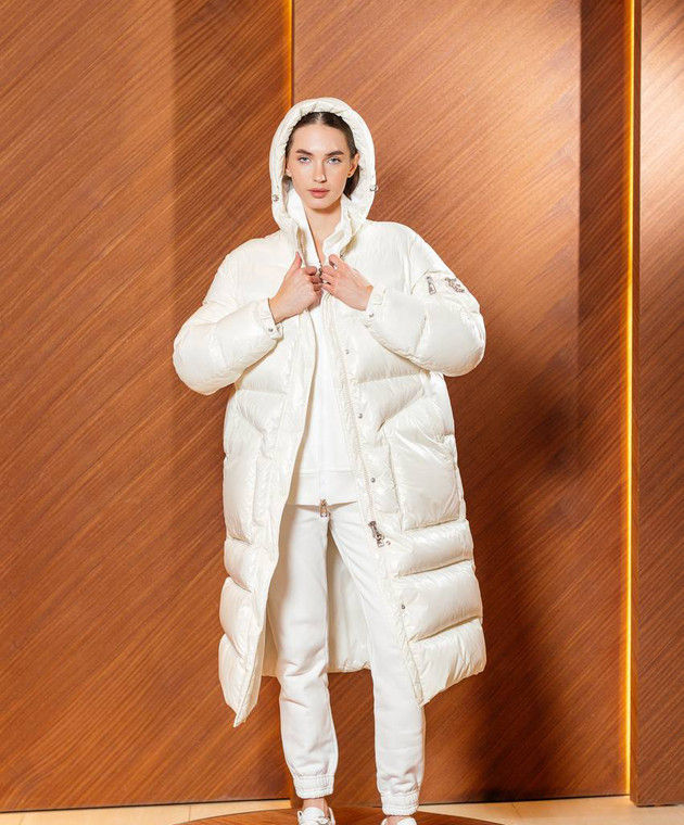 Ermanno Scervino - White down jacket with monogram made of