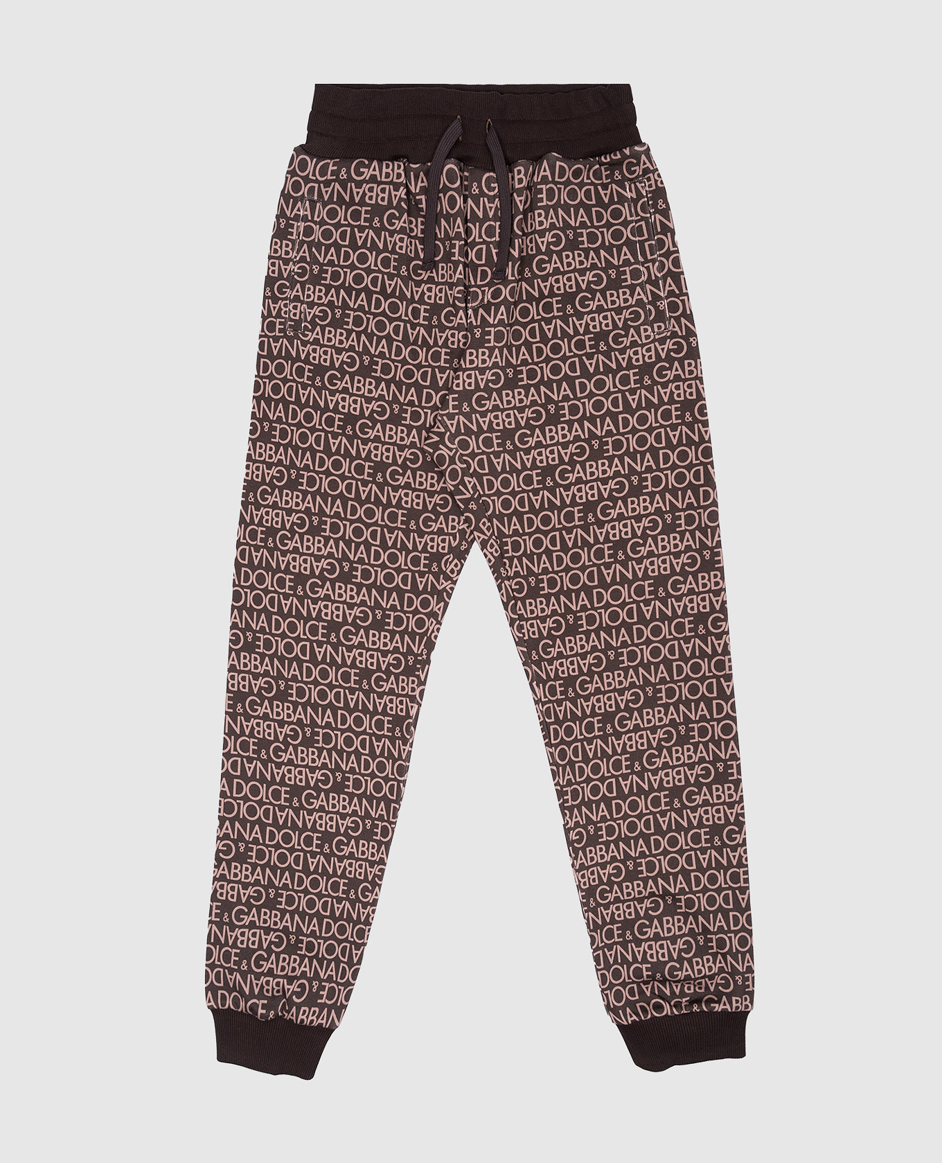 

Kids brown joggers with logo Dolce&Gabbana