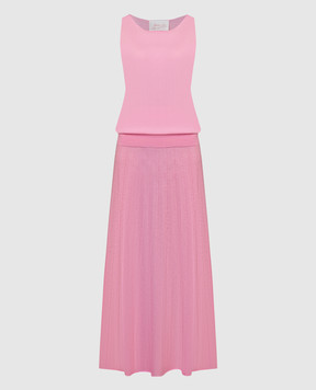 Babe Pay Pls Pink wool pleated top and skirt suit MD9792318465R
