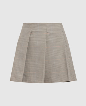 Max Mara Sportmax Brown checked mini skirt NIGELLA