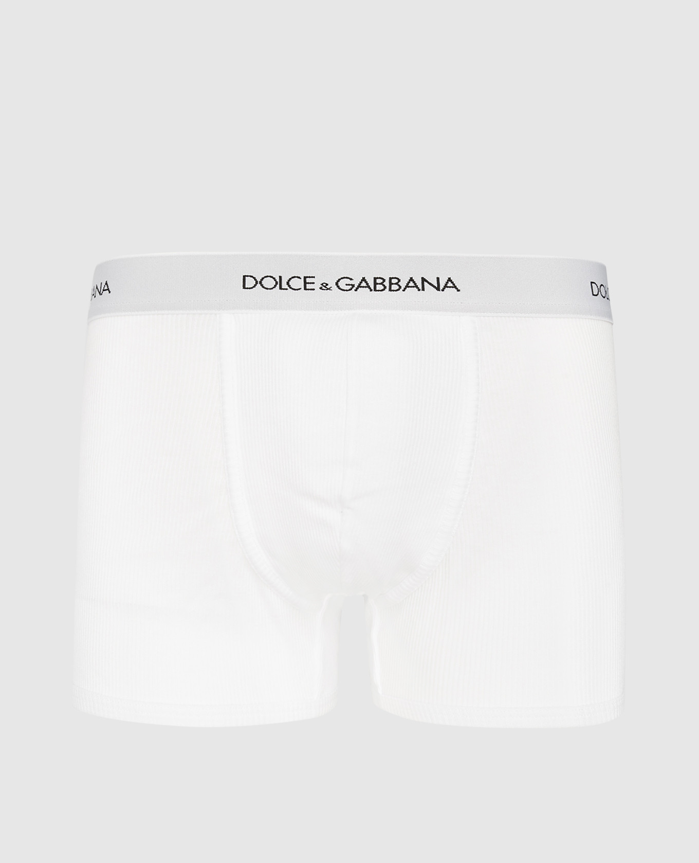 

White ribbed boxer briefs with logo Dolce&Gabbana
