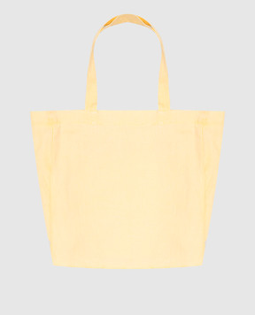Vilebrequin Babel yellow linen beach bag BBLH3104w