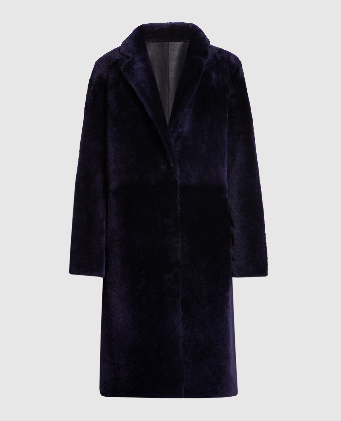 Purple two-sided sheepskin coat
