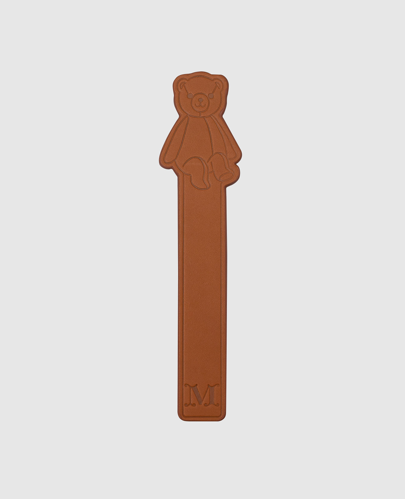 Brown leather bookmark for Radioso books Max Mara