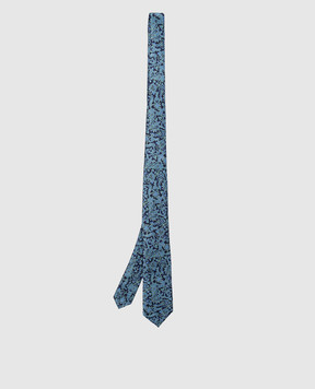 Stefano Ricci Children's blue patterned silk tie and handkerchief set YDX27001