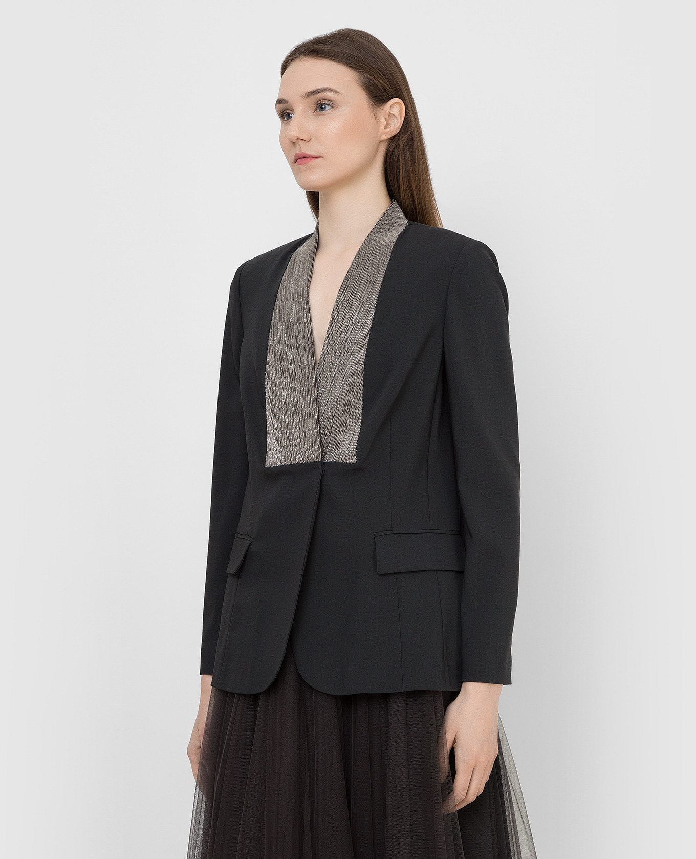 

Wool jacket with chains Brunello Cucinelli, Grey