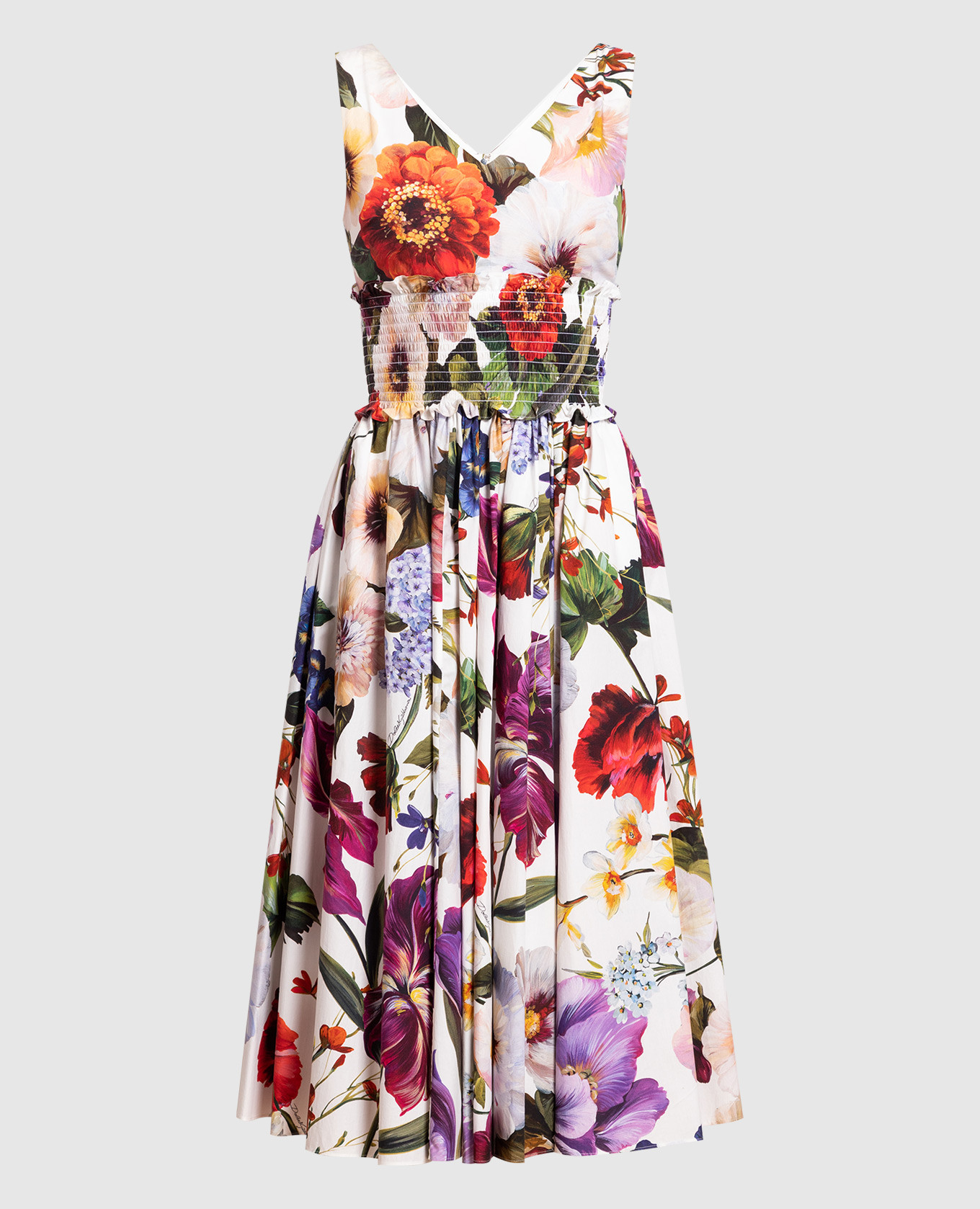 Midi dress in floral print Dolce&Gabbana