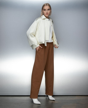 WARDROBE.NYC Brown sweatpants with zippers W2049R09