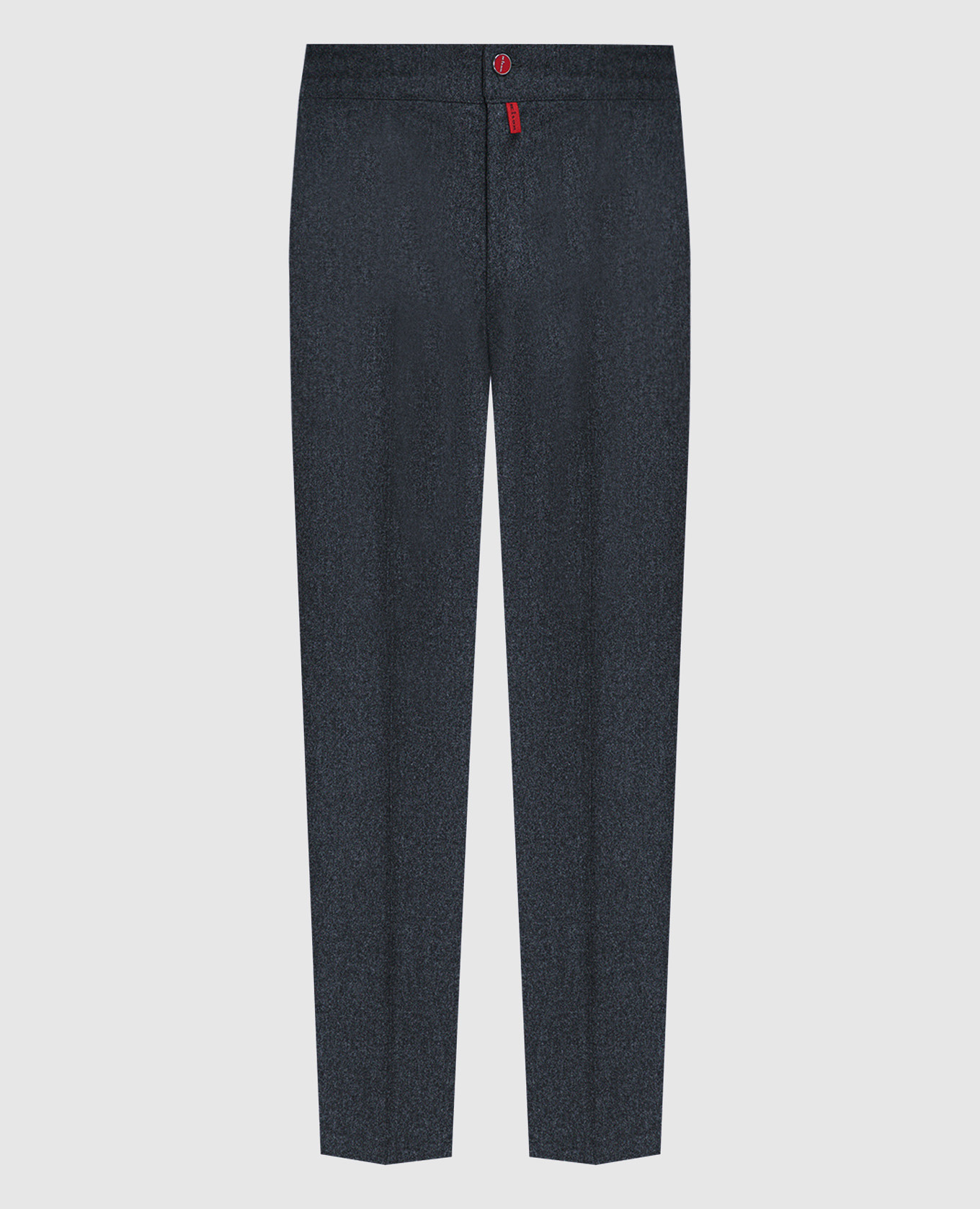 

Gray wool trousers with logo patch Kiton, Серый