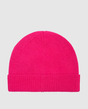 Herno Pink wool cap with logo BER00004D70127