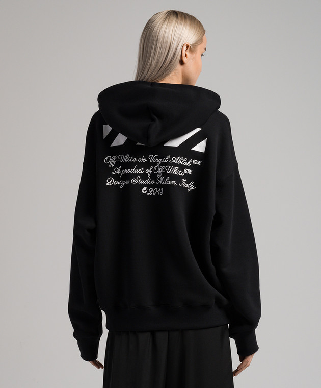 Off white black hoodie womens sale