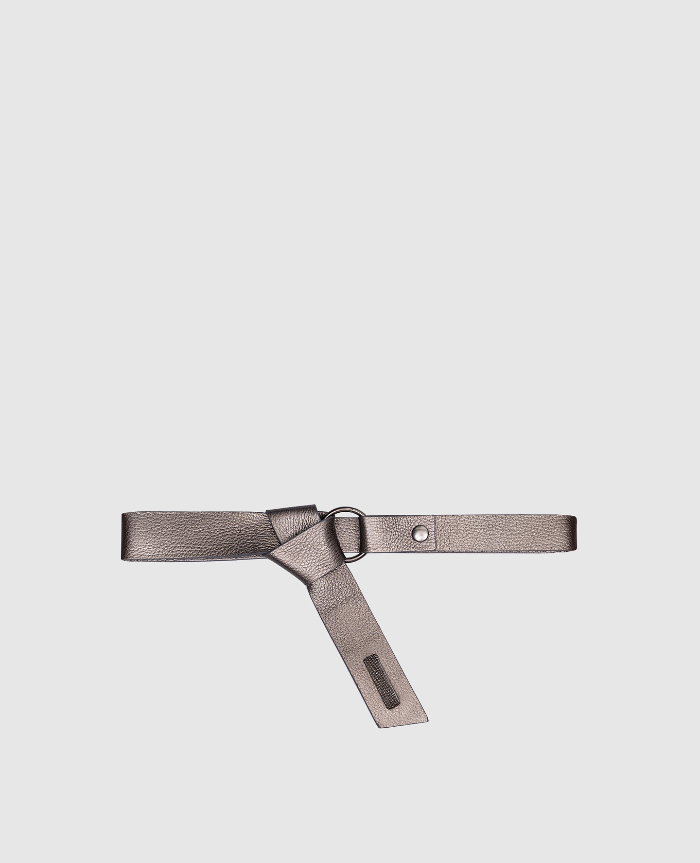 Green leather belt with a knot peserico