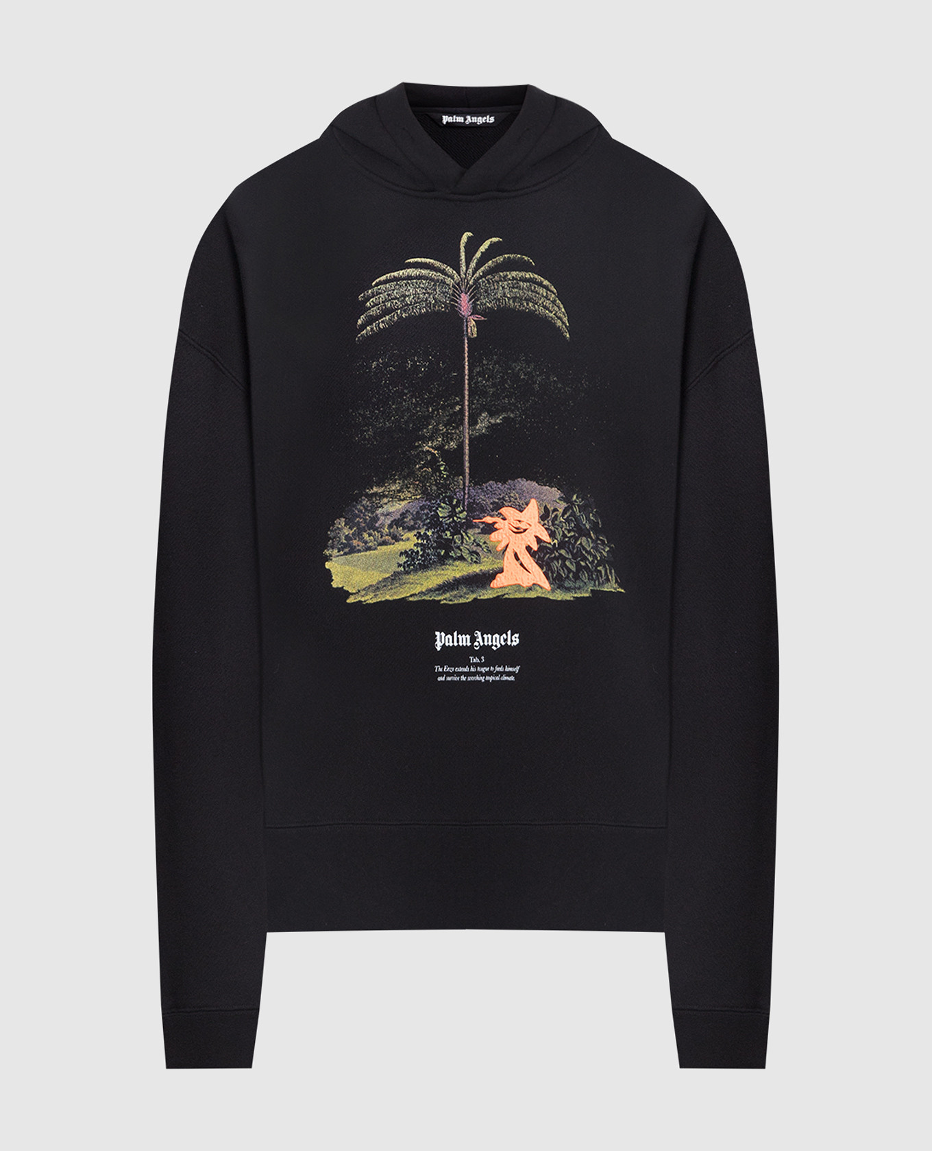 

Black hoodie with Enzo from the tropics print Palm Angels