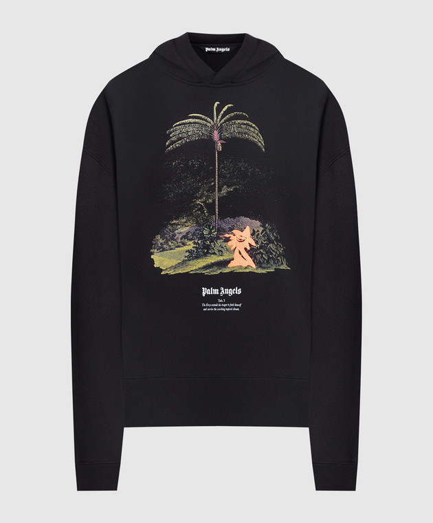 Palm Angels - Black hoodie with Enzo from the tropics print