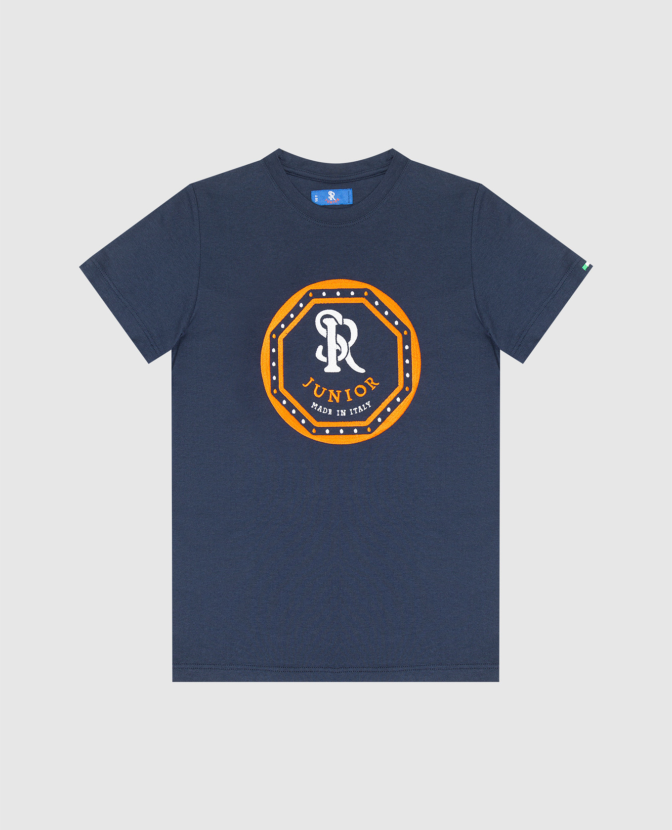 

Children's dark blue T-shirt with logo embroidery Stefano Ricci