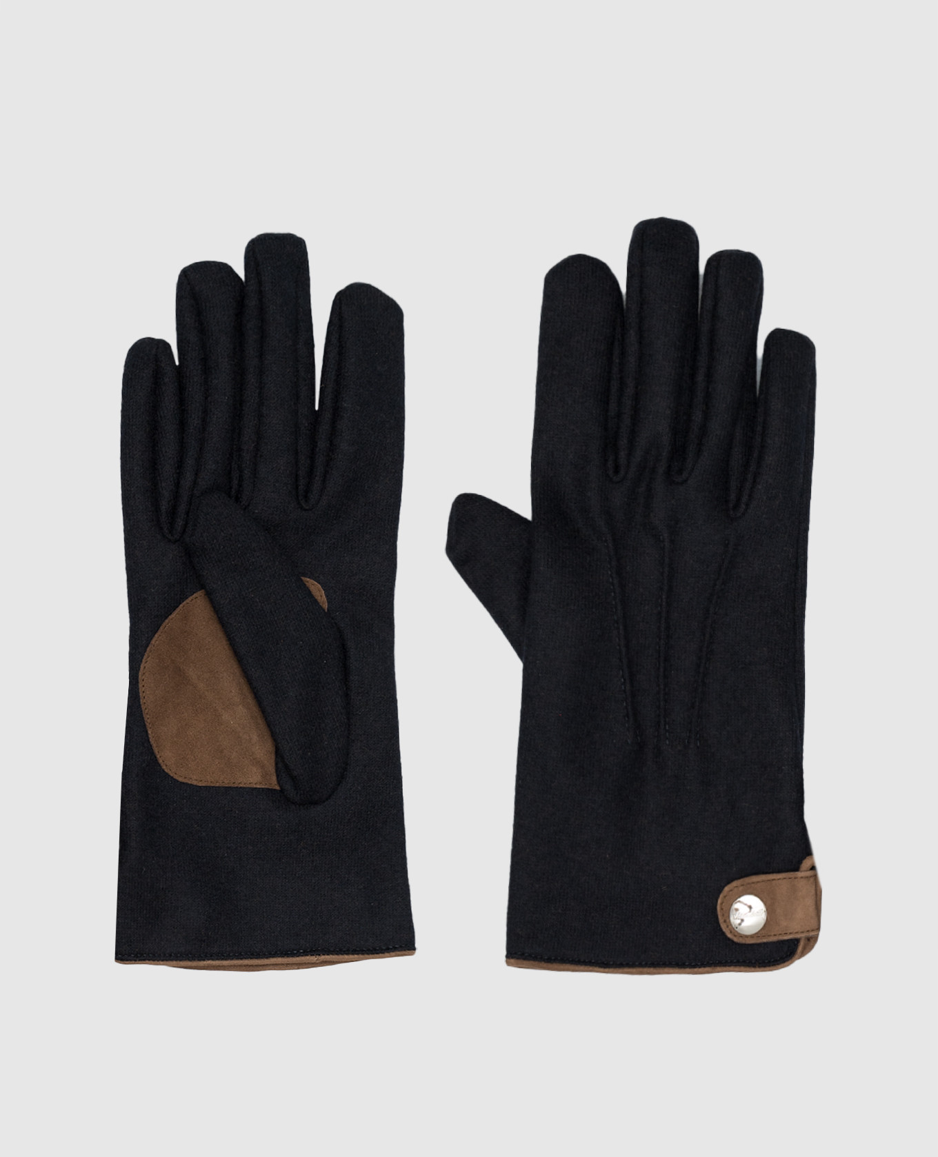

Blue cashmere gloves Enrico Mandelli