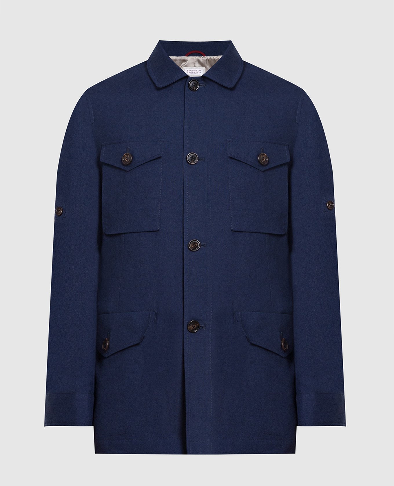 

Blue linen and wool jacket Brunello Cucinelli