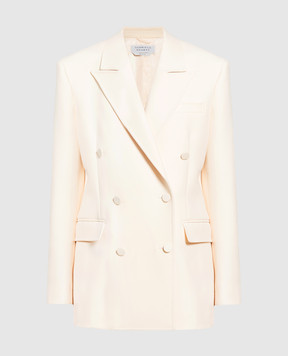 Gabriela Hearst White double-breasted Kees wool and silk jacket 4235574W132