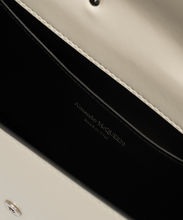 Alexander McQueen - The Slash black leather messenger bag with