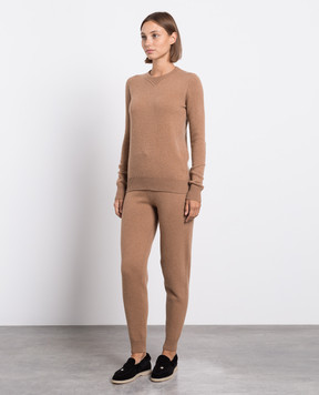 Babe Pay Pls Brown cashmere jumper and joggers suit MD9671307341PF