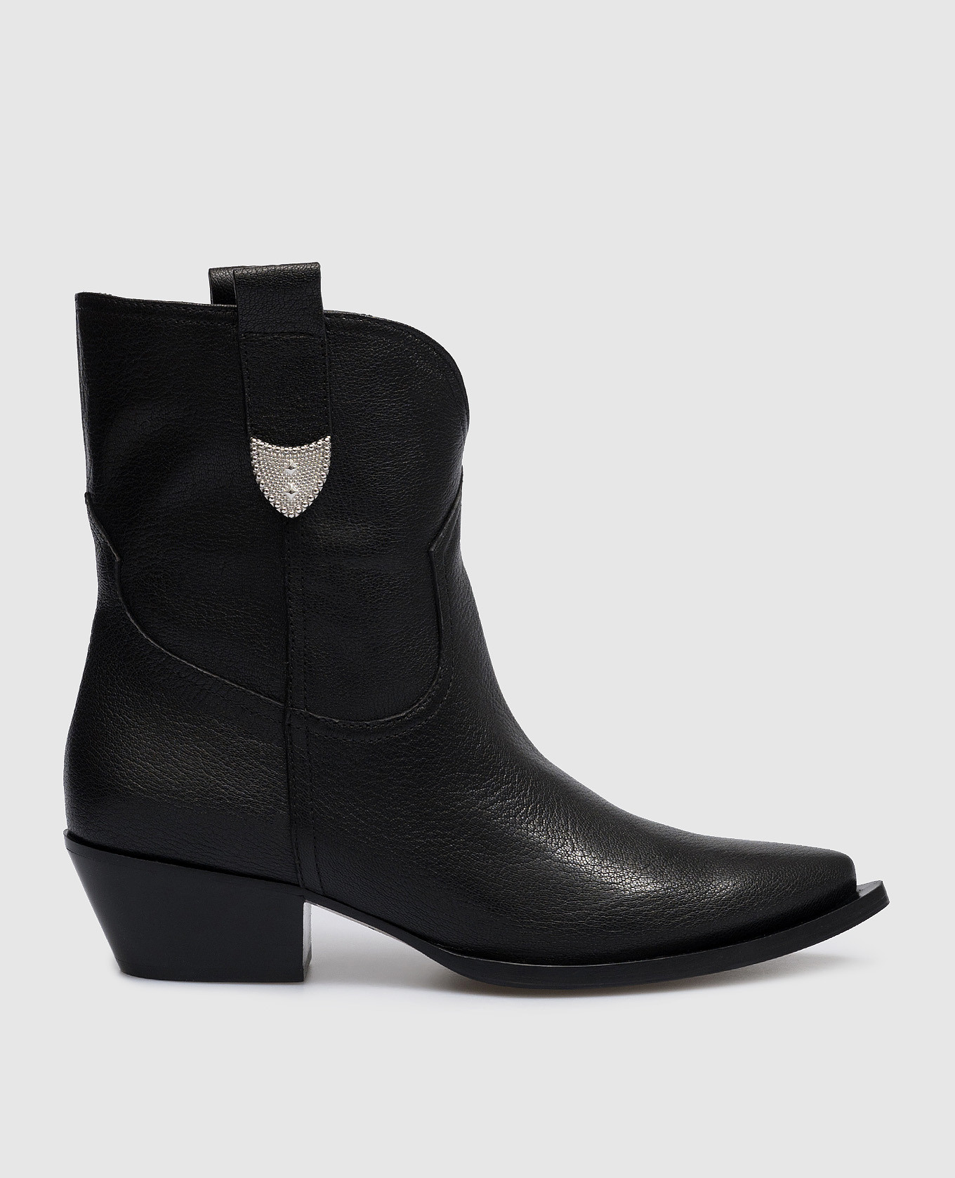 

Paris black leather boots with metal details Babe Pay Pls, Khaki