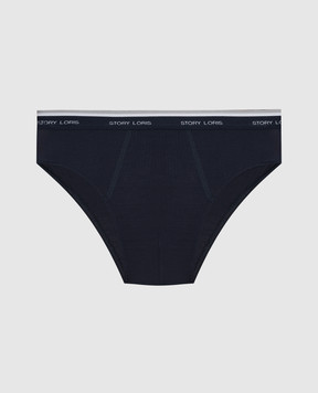 Story Loris Children's blue briefs with logo print 17208810