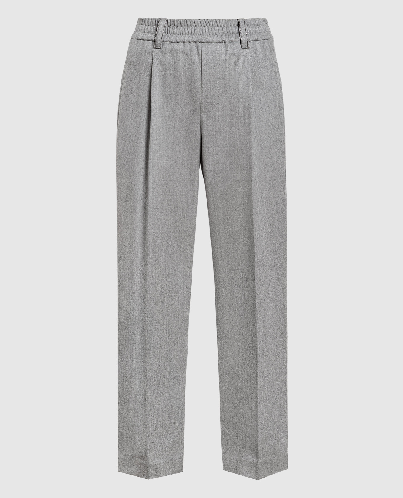 

Gray wool trousers with monil chain Brunello Cucinelli, Grey