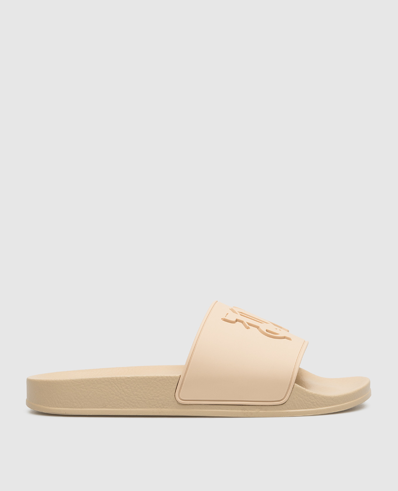 Beige sliders with monogram palm angels