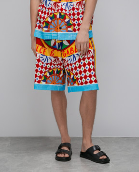 Dolce&Gabbana Bermuda shorts in Carreto print GV37ATHI771