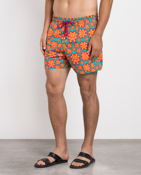 Vilebrequin Monrise Green Print Swim Shorts MSOH3F41