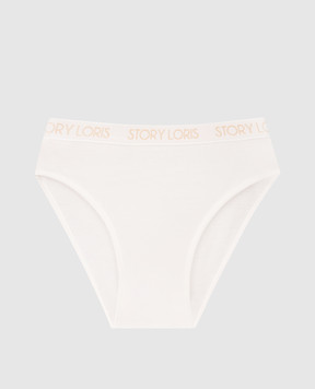 Story Loris Children's white panties with a logo 25377816