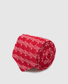 Stefano Ricci Children's red patterned silk tie YCRMTSR8162