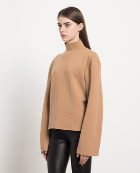 The Row Delara cashmere sweater in brown 5769F377