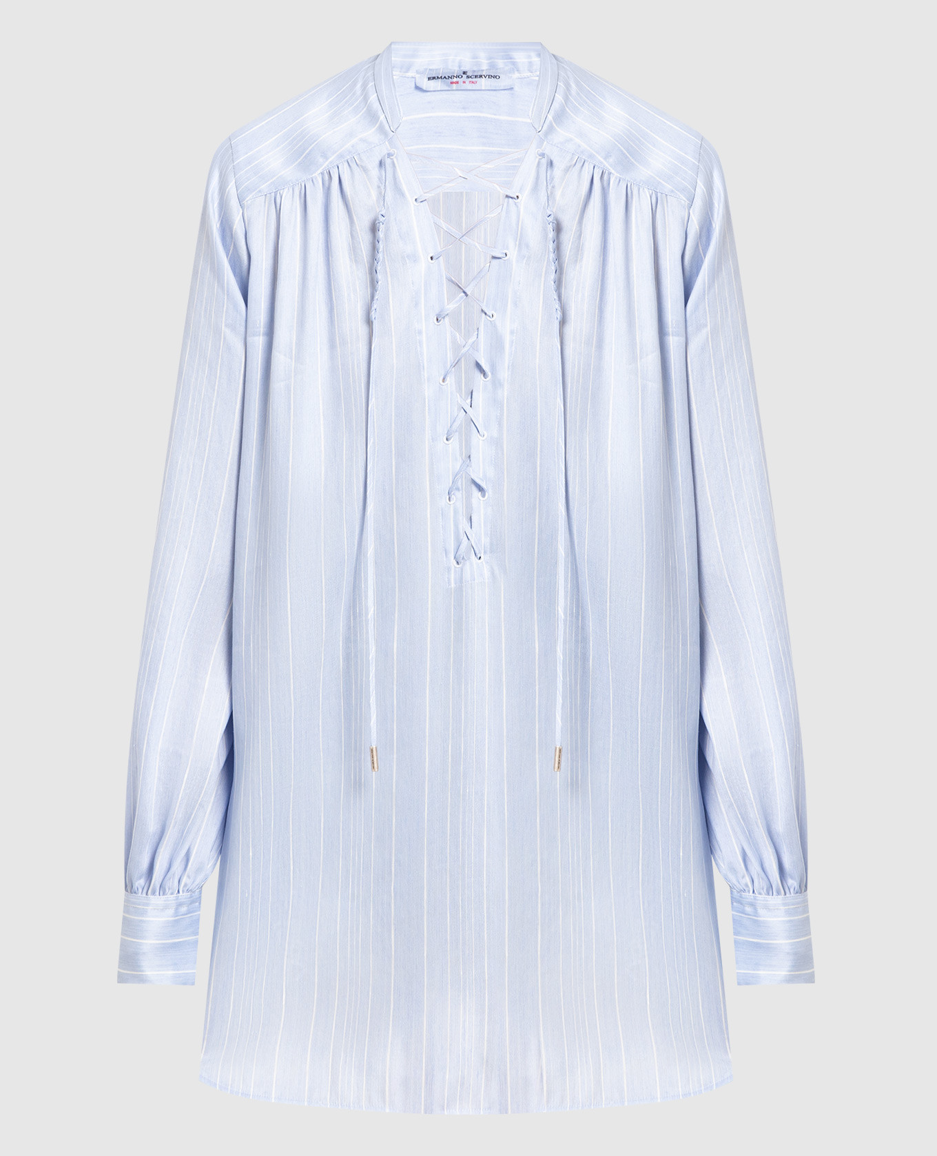 

Blue striped blouse Ermanno Scervino, Light blue