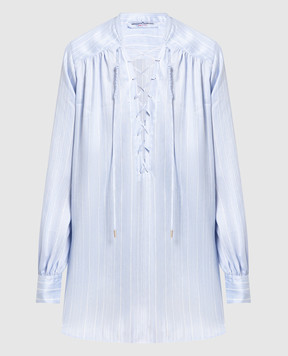 Ermanno Scervino Blue striped blouse D422K311OEV