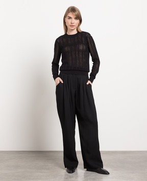 CO Black openwork jumper made of silk 7932TSY