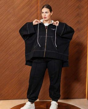 Twinset Black sweatshirt with logo 232LI2UAA