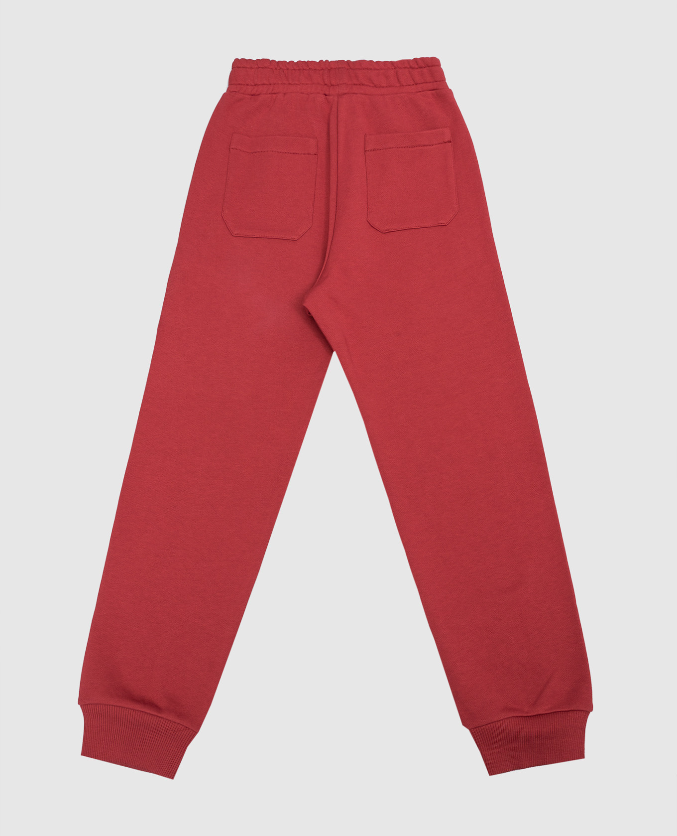 Children's burgundy joggers with textured logo Balmain 2