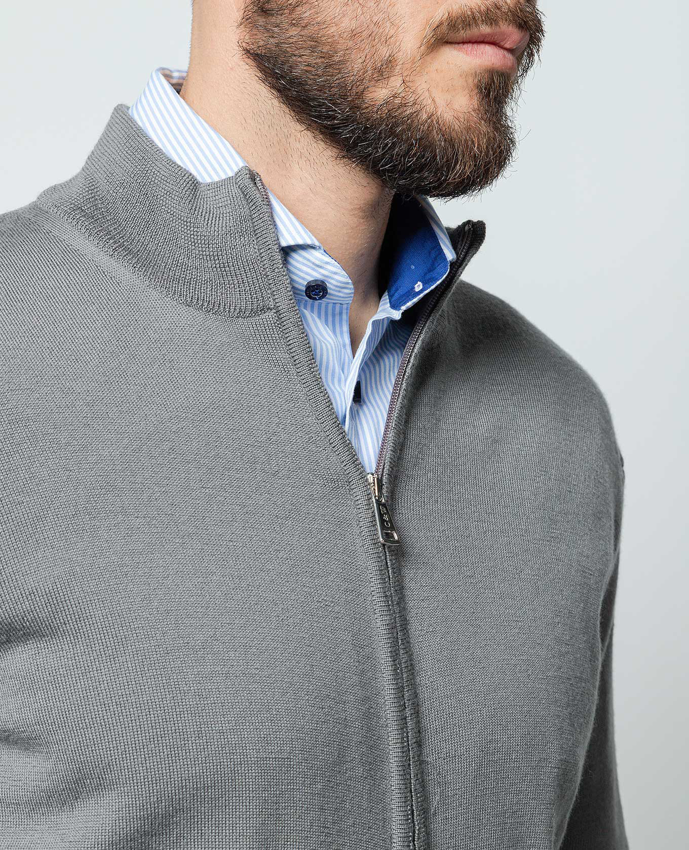 

Gray merino wool cardigan Cashmere&Whiskey, Grey