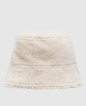 Simonetta Ravizza Beige sheepskin panama BGBUCKET