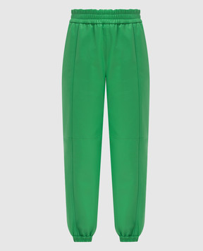 Simonetta Ravizza Green Leather Joggers S02PS16L1