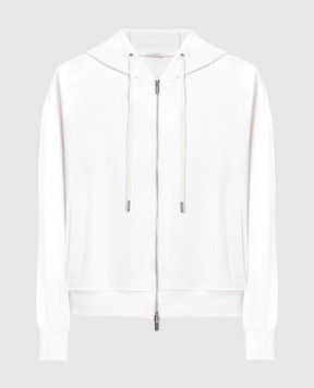 Peserico White sports jacket with logo embroidery S12504J0Q402347