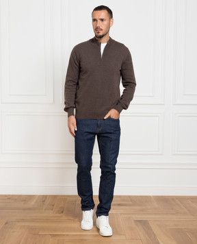 Cashmere&Whiskey Brown cashmere jumper MU8661312341R